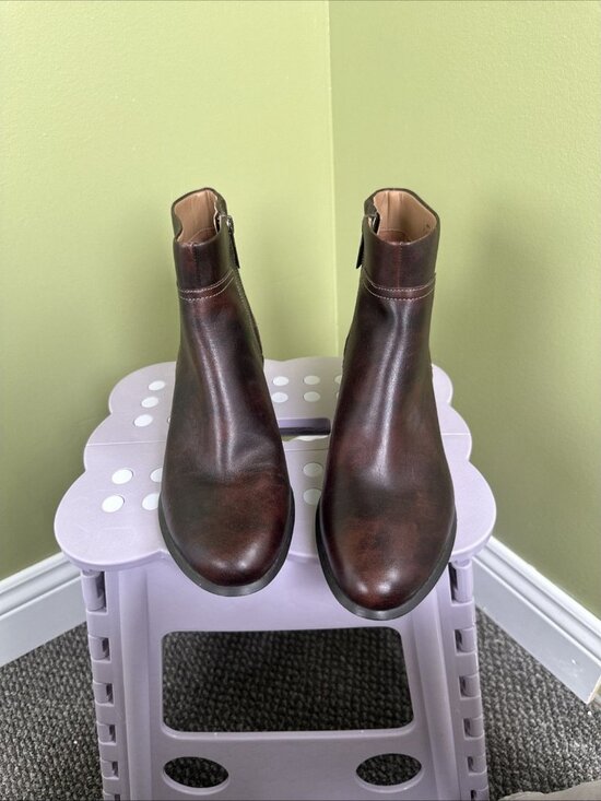Vionic Shoes - Vionic Kamryn Ankle Boots Brown 7.5 Leather Side Zip